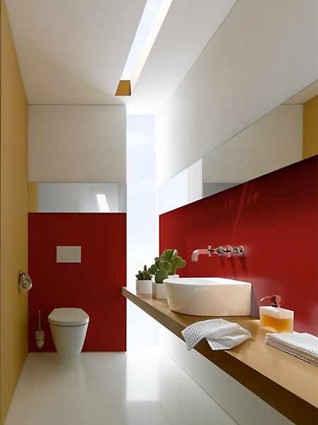 hotel renovation - exclusive bath design red